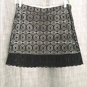 Club Monaco lace mini skirt